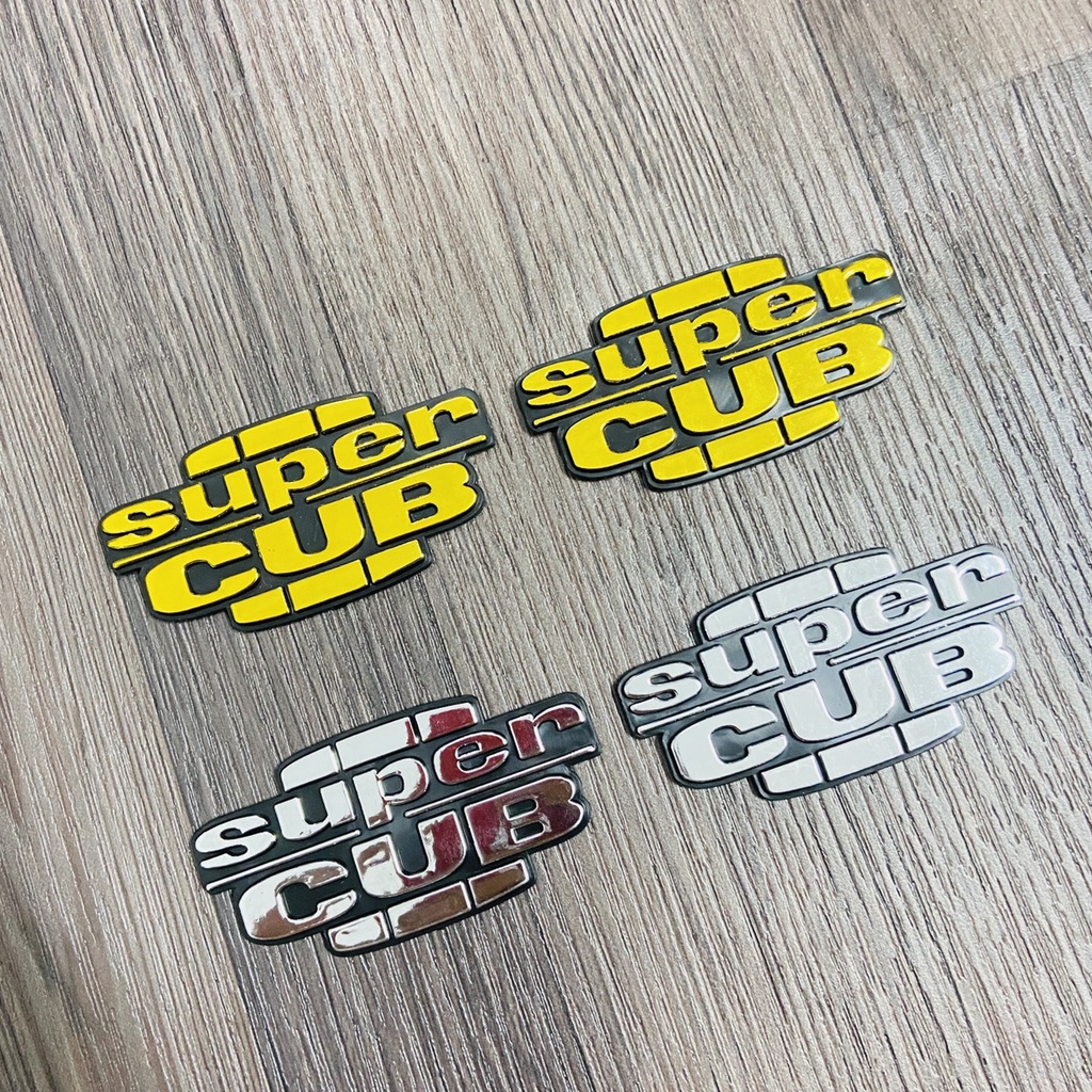 (SIÊU PHẨM) Bộ tem chữ SUPER CUB mủ cứng độ màu vàng