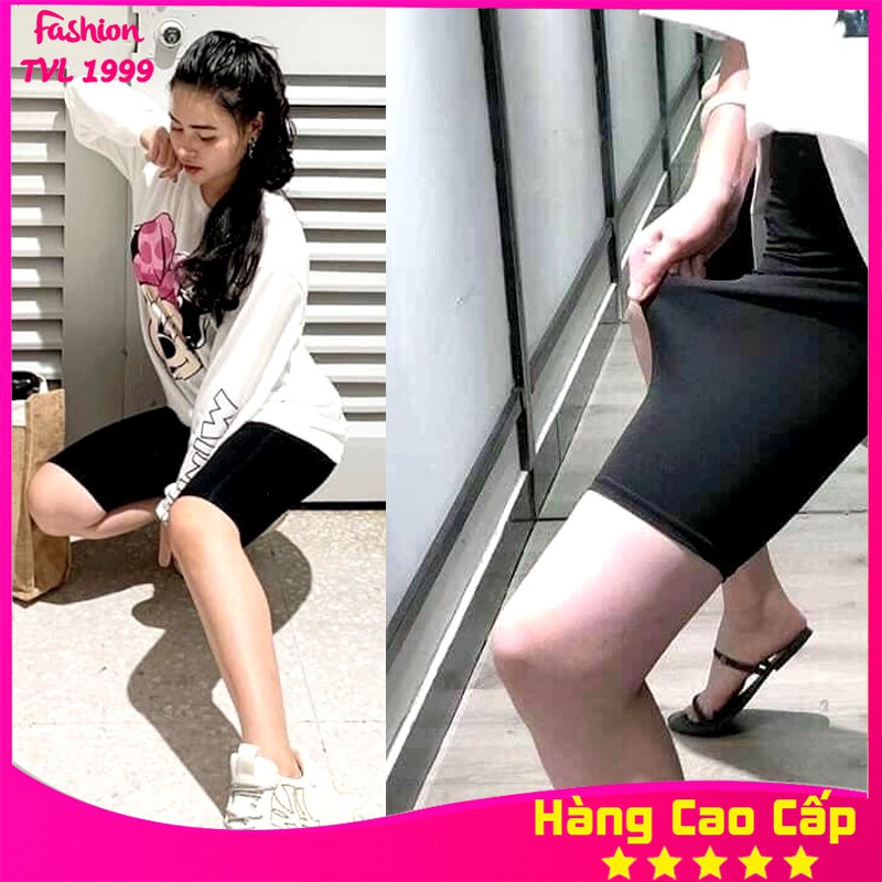 Quần legging đùi chất liệu cao cấp mềm mịn, thoáng mát thấm hút mồ hôi co giãn 4 chiều