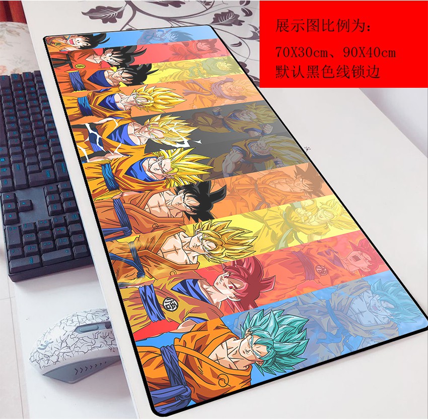 ♜☸♨Dragon Ball Mouse Pad Internet Cafe Gaming Slide Pad Anime Game Dragon Ball Super 70x30 Thicken Mouse Pad Super