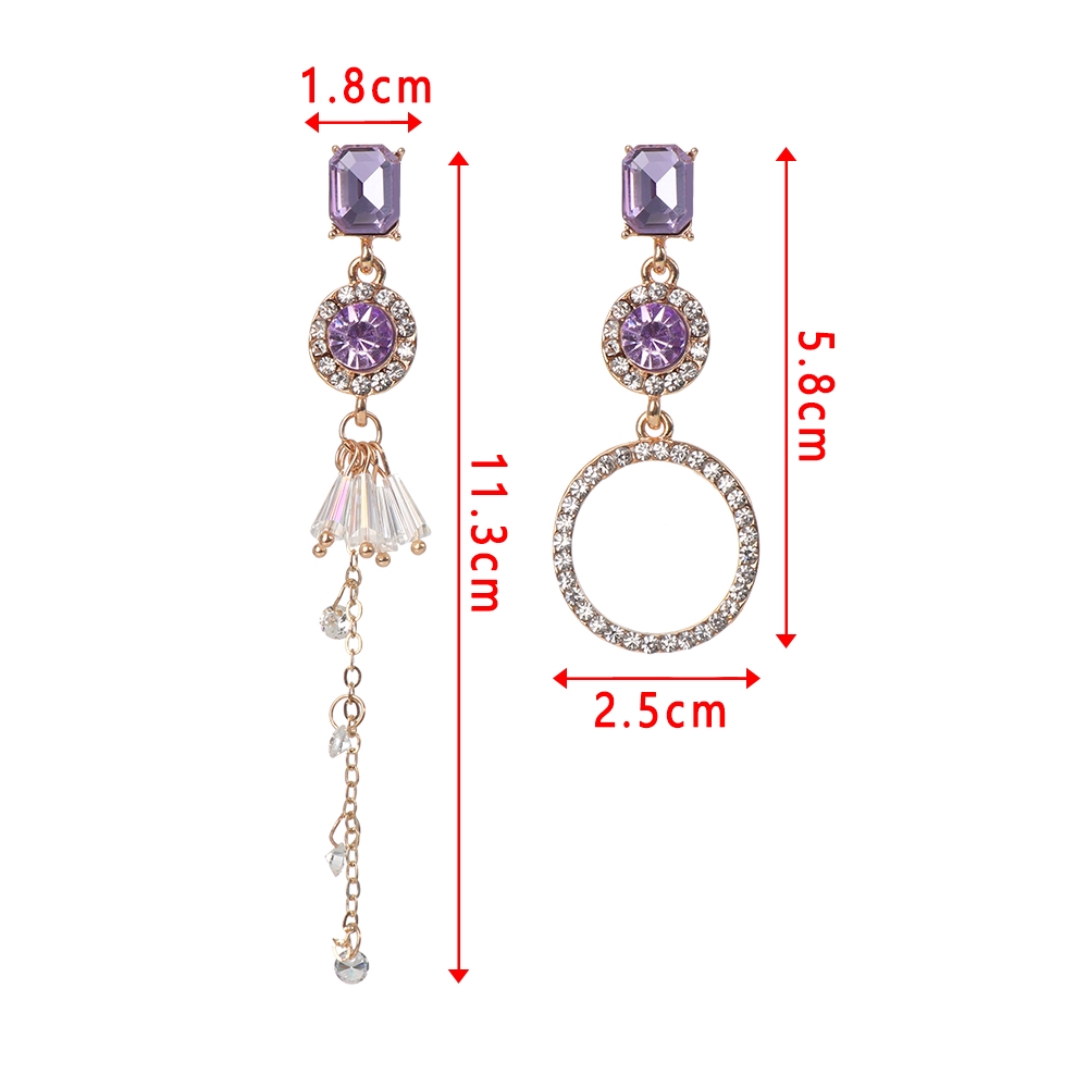 Khuyên tai chuỗi không đối xứng phong cách cổ điển