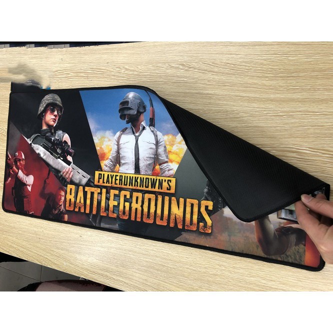 Bàn Di Chuột Game Pubg 30*70*2Ly | Lót Chuột Game Giá Rẻ + Tặng Bộ Nước Lau 4 Món