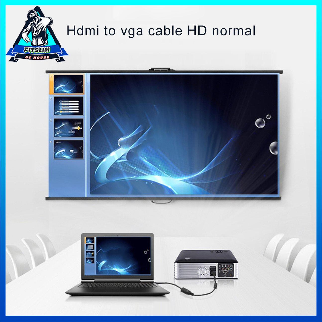 Cáp Hdmi To Vga Hdmi To Vga HD 1080P Oem Sản xuất tùy chỉnh