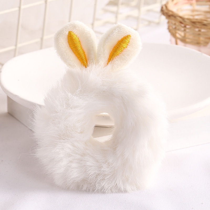 Dây Buộc Tóc Scrunchies Tai Thỏ Vải Cute Cho Bé Dây Cột Tóc Nơ Hàn Quốc Nữ Đơn Giản