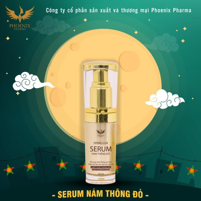 Serum mờ nám thông đỏ Phoenix Pharma ngừa mụn, nám và tàn nhang 20ml - date tháng 8.2024