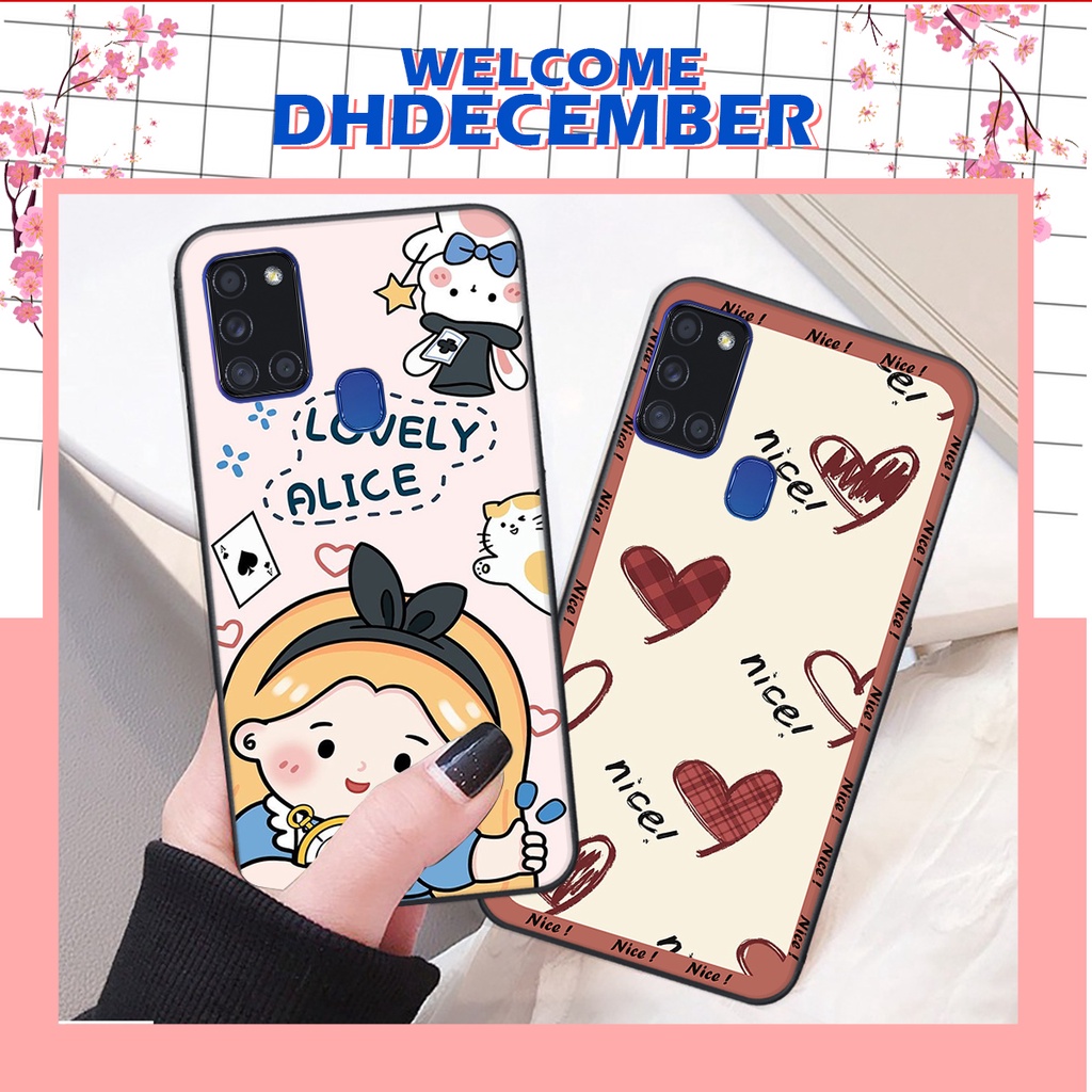 Ốp lưng Samsung  A21S in hình nice ,good luck happy ốp xinh viền dẻo đẹp chất