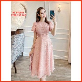 Đầm dự tiệc sang trọng chất lông vũ mềm mịn