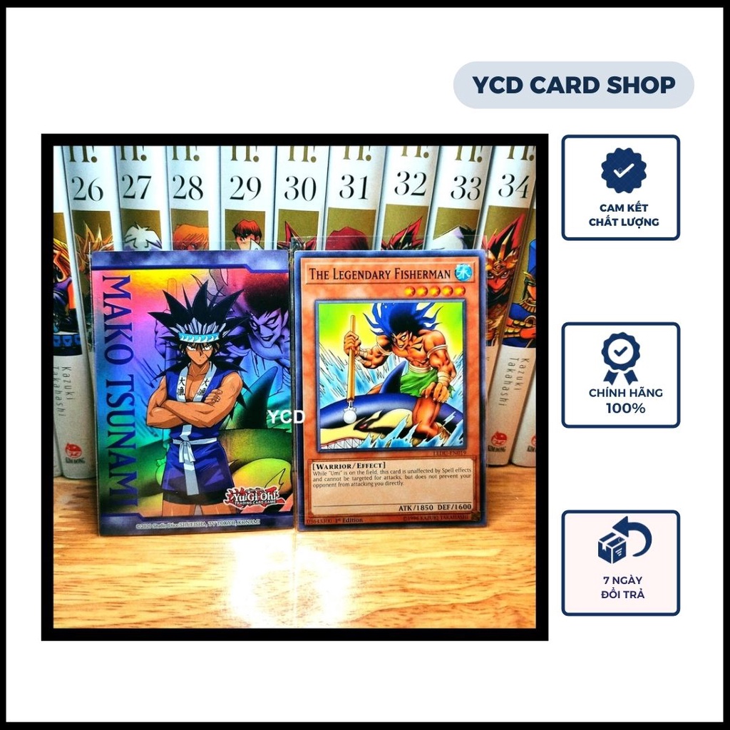 Thẻ bài yugioh chính hãng Legendary Duelists: Mako Tsunami và Chủ bài Legendary Fisherman