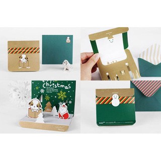 Set 10 thiệp giáng sinh 3D