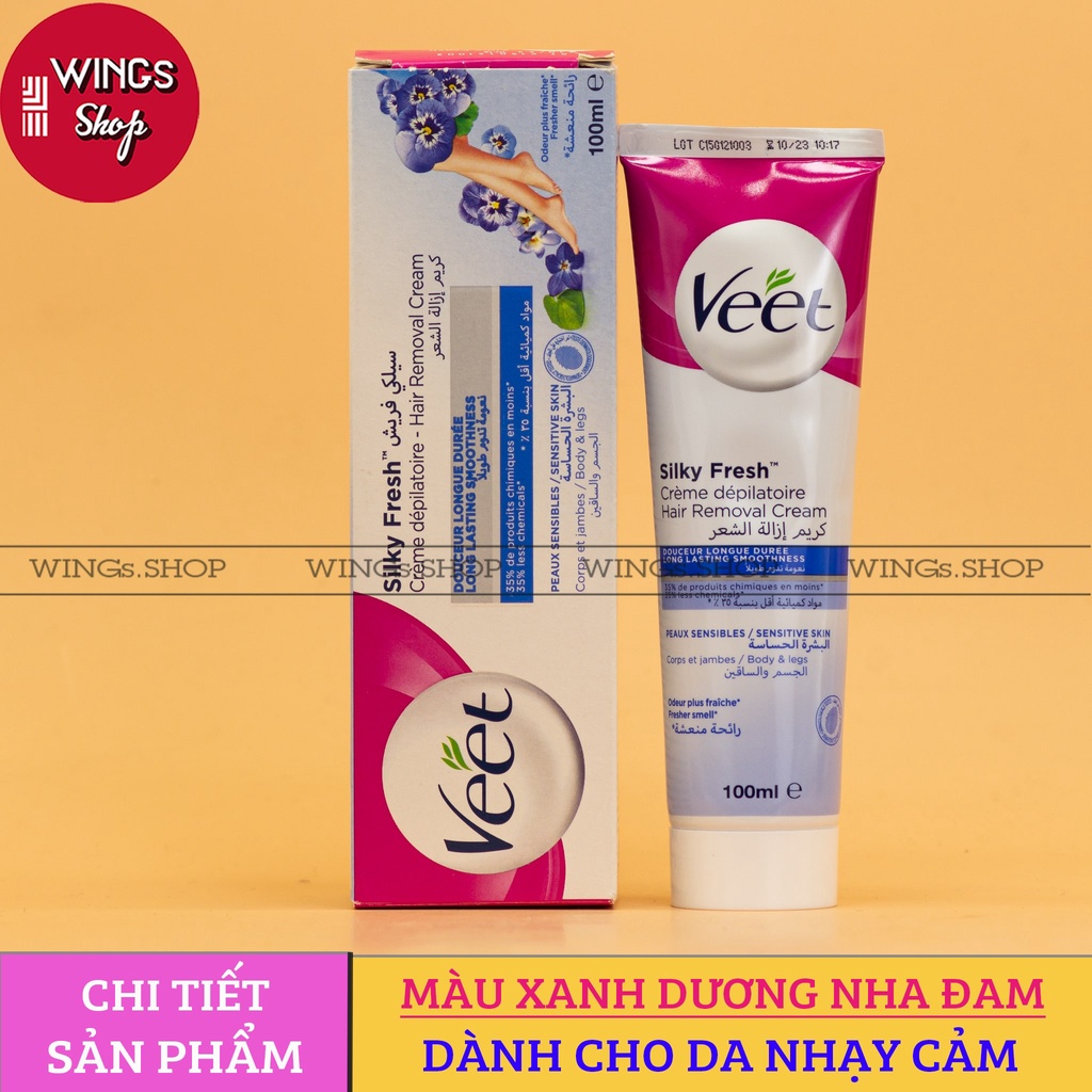 Kem Tẩy Lông Veet Silk &amp; Fresh Pháp 100ml