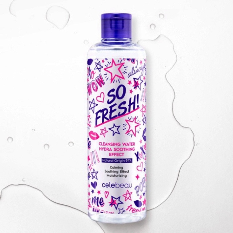 Nước tẩy trang, Tẩy Trang CELEBEAU Hydra Soothing Effecrt Cleansing Water 310ml Hàn Quốc