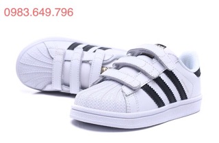 [FREE SHIP 24-35] Giày S. U. P. E. R. S. T. A. R Đen trắng