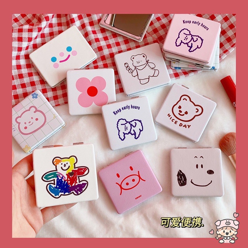 Gương Cầm Tay Mini Đậy Nắp