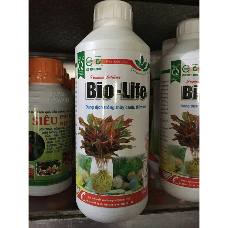 [Chính hãng] Bio-life chai 1 Lít - Dung dịch thủy canh chuyên trồng cây thủy canh