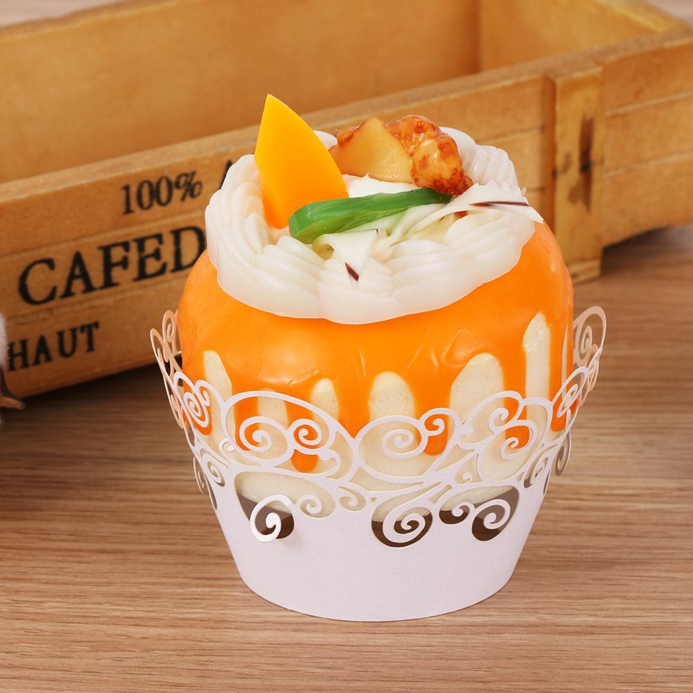 KUNHEV Set 12 Vỏ Bọc Bánh Cupcake Thiết Kế Xinh Xắn Tiện Dụng Ốp
