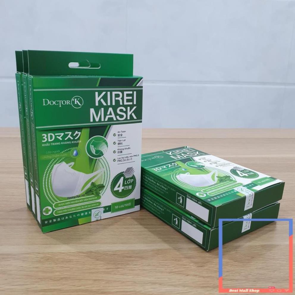 Combo 5 hộp Khẩu trang 3D tinh dầu bạc hà thiên nhiên Doctor K - Chống say xe – 10 cái/hộp | BigBuy360 - bigbuy360.vn