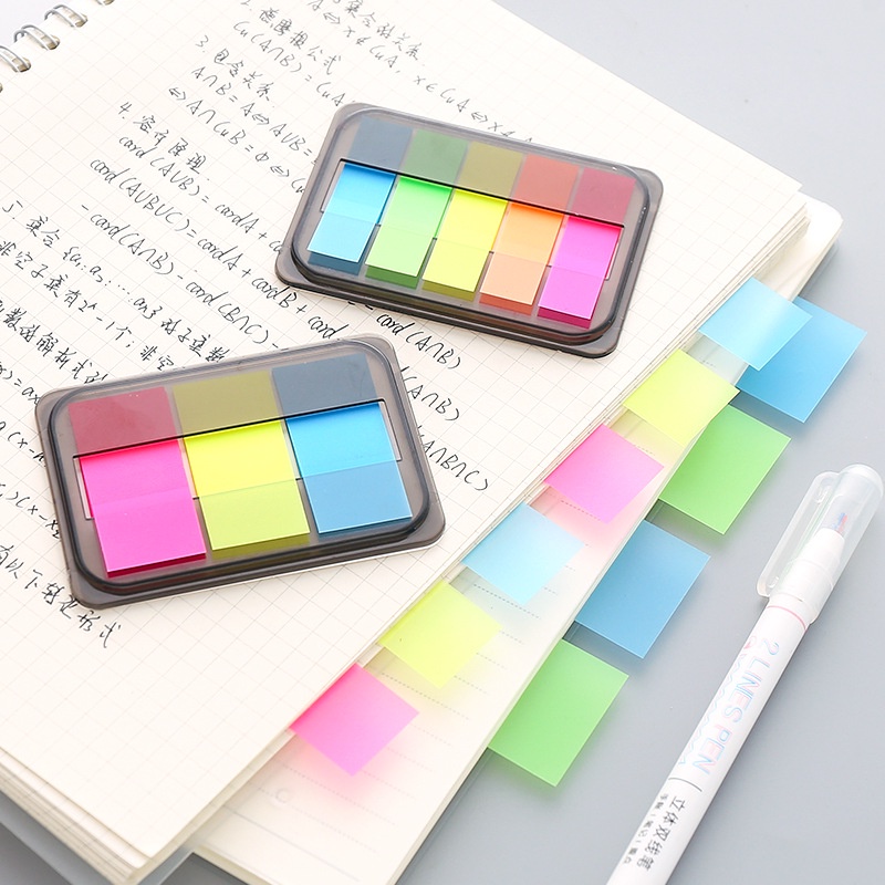 PET Index Sticky Sticky Note Lưu ý huỳnh quang Văn phòng phẩm Văn phòng phẩm