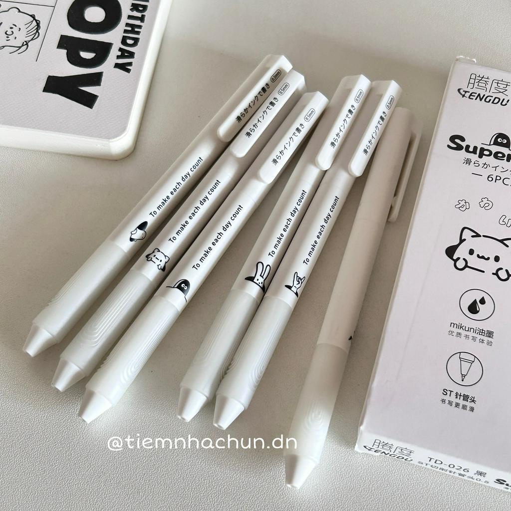 BÚT GEL XOAY TRÒN MINIMAL NGÒI 0.5mm (ảnh thật) - tiệm nhà chun