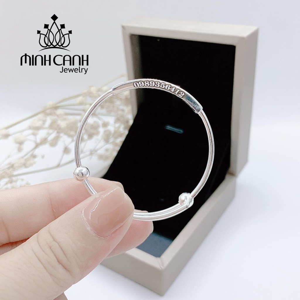 Lắc Bạc Khắc Tên 3 Mặt Cho Bé - Minh Canh Jewelry