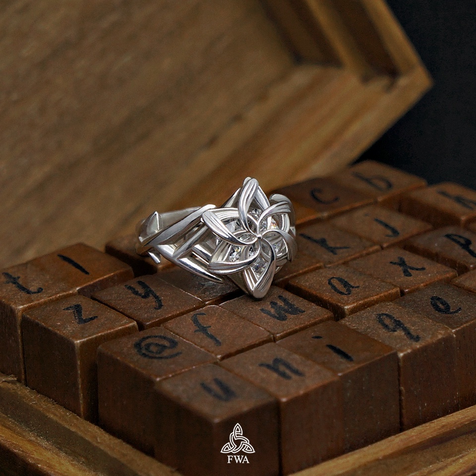 Nhẫn bạc nữ FWA Nenya Ring - Chúa tể chiếc Nhẫn