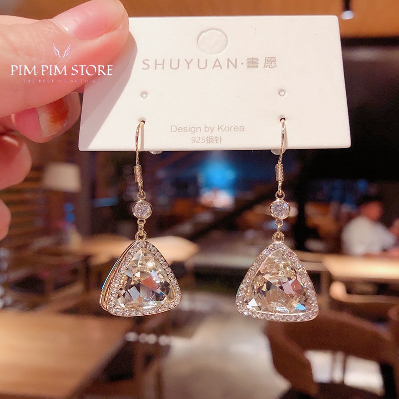 Khuyên tai nữ Hàn Quốc S925 dáng dài thời trang khuyên tai nữ dáng dài cá tính chất liệu hợp kim giá rẻ