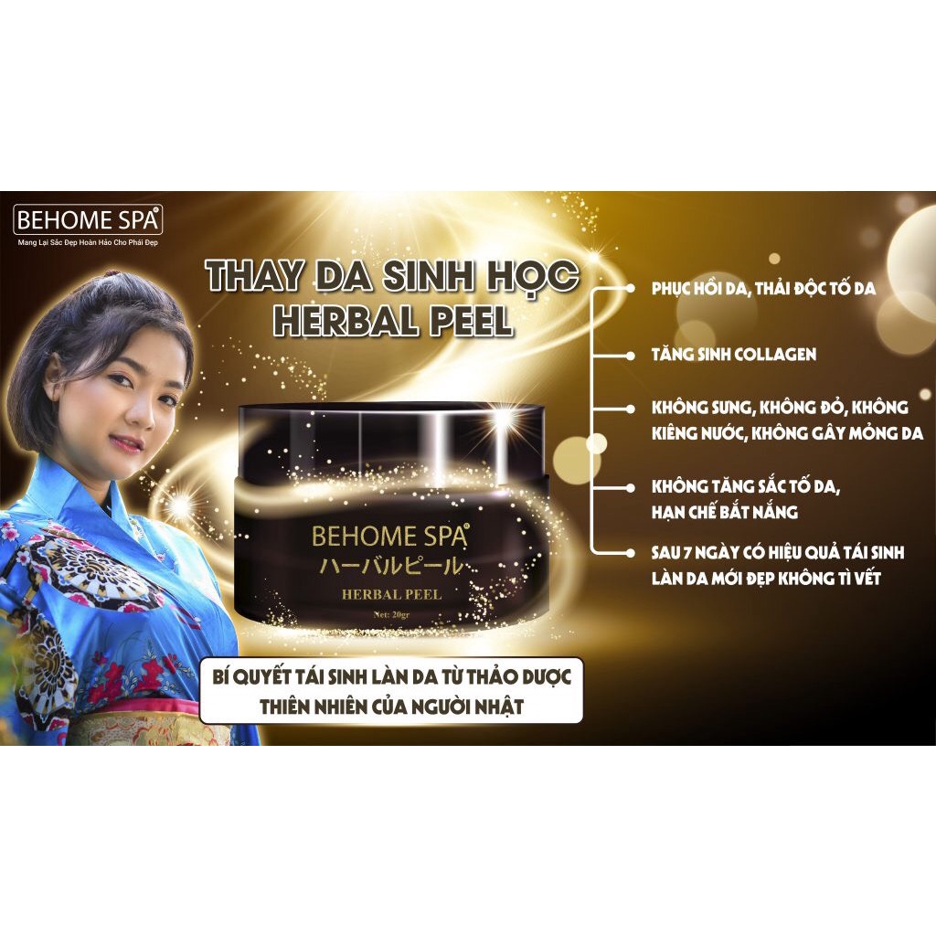Thay Da Sinh Học HERBAL PEEL - BEHOMESPA Công Nghệ Nhật Bản