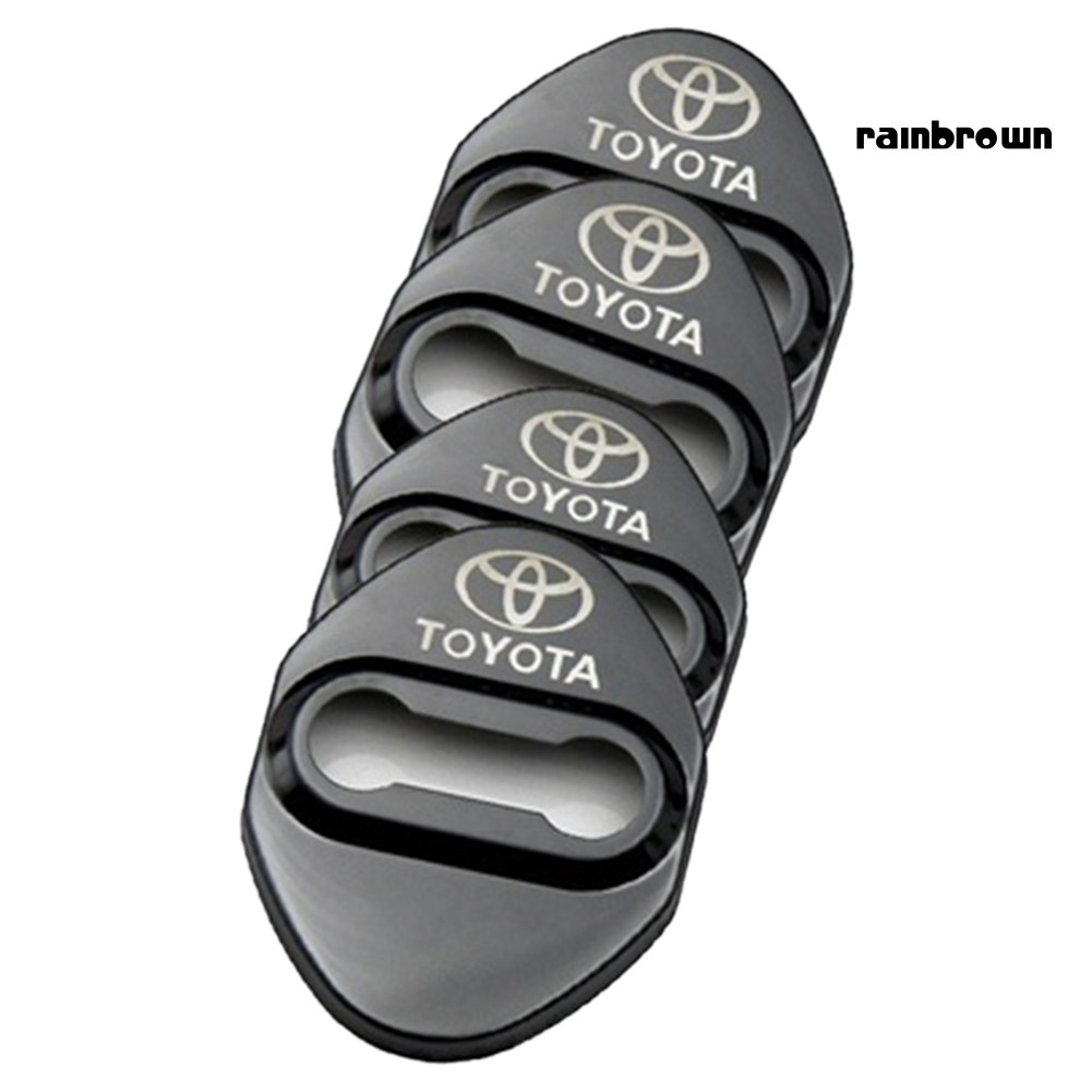 Bộ 4 Khung Thép Không Gỉ Bảo Vệ Khóa Cửa Xe Hơi Toyota Camry Corolla