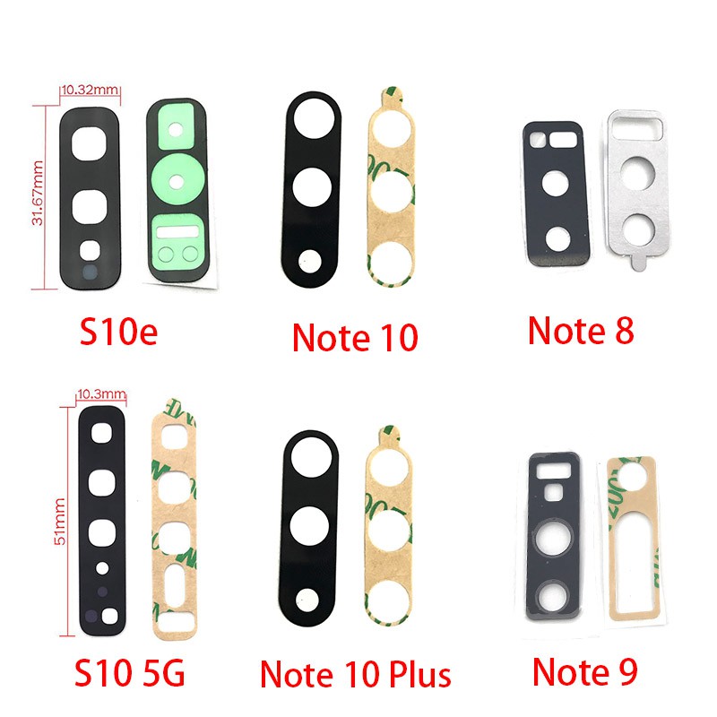 2Pcs Camera Glass Lens Back Rear Camera Glass Lens With Glue For Samsung S8 S9 Plus S10e S10 Note 8 9 10 Note10 Lite S20