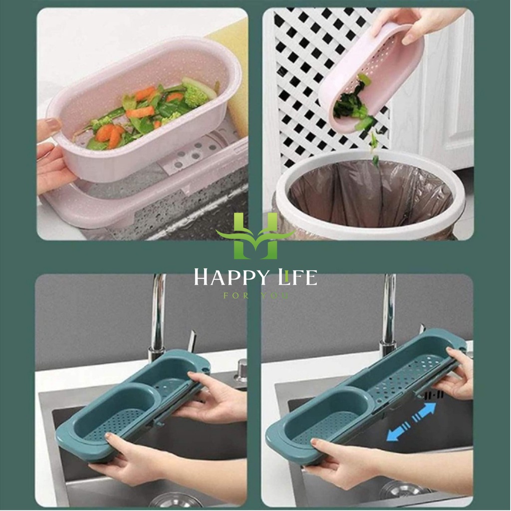 Kệ để đồ rửa chén thông minh kèm khay lọc rác - Happy Life 4U