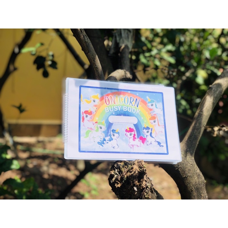 Học liệu bóc dán Montessori - Bộ kỳ lân - Ngựa Pony - Unicorn busy book