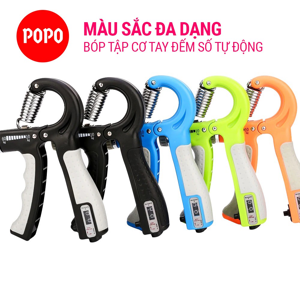 Bóp tập cơ tay YGW26 Đếm số Có Hộp, có điều chỉnh kháng cự từ 22-132LB(10-60kg) tích hợp lò xo thép không rỉ POPO