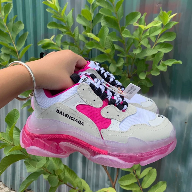 𝐂ự𝐜 𝐑ẻ | Xả Xả| HOT THANH LÝ- Giầy balenciaga hồng trắng 1:1 ( full box + free ship ) 2020 Có Sẵn : ' 2021 2021