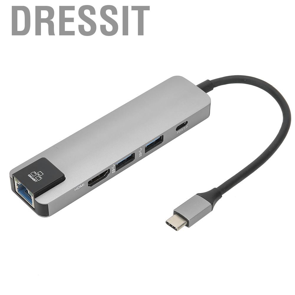 Bộ Chia Cổng Usb 3.0 5 Trong 1 Loại C 4kx2k Cho Notebook / Máy Tính / Điện Thoại