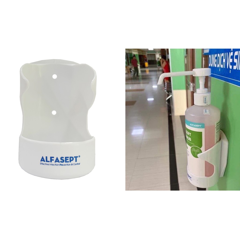 Giá treo tường chai nước rửa tay, giá đựng chai nước rửa tay gắn tường ALFASEPT - Nhựa Plastic | BigBuy360 - bigbuy360.vn