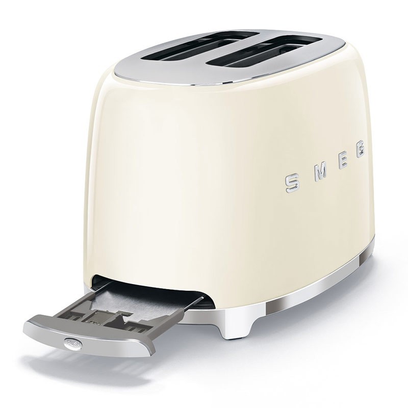 Máy nướng bánh mì Smeg TOASTER TSF01 loại 2 ngăn - Chất liệu Cromargan