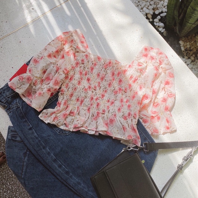 ÁO HOA NHÚN CHỈ TAY BO 🍒🍒