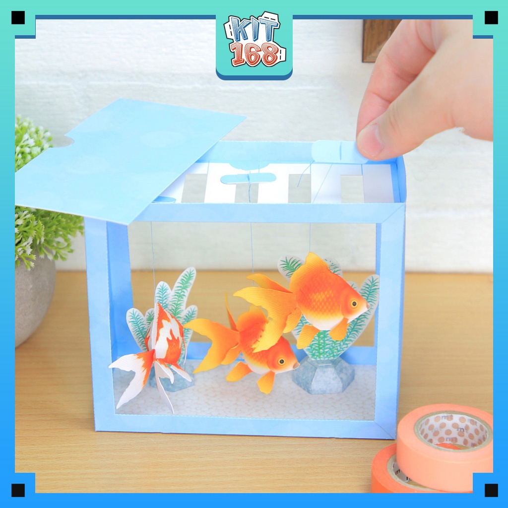 Mô hình giấy động vật Hồ cá vàng ver 2
