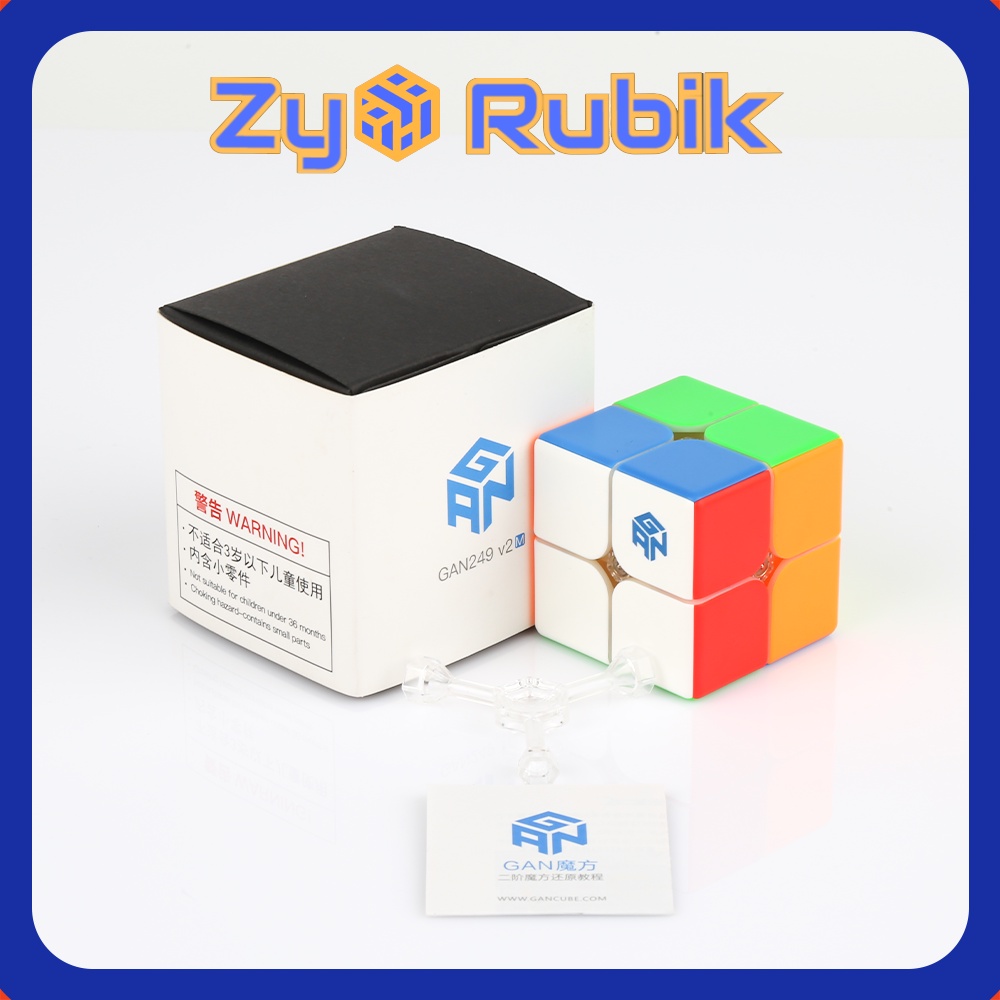 Rubik 2x2x2 GAN 249 V2 M Stickerless (Có nam châm) - ZyO Rubik