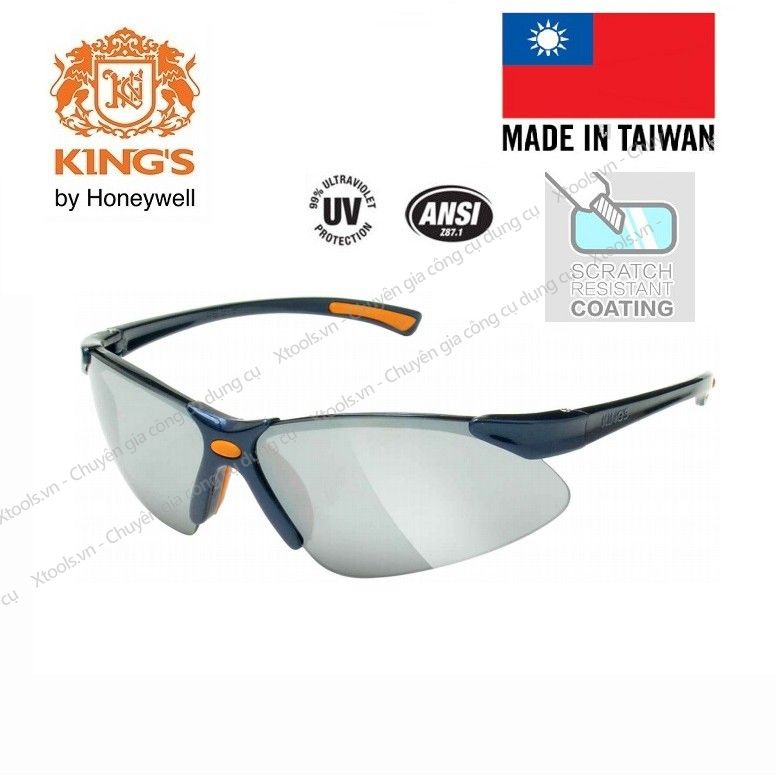 Kính bảo hộ Kings KY314B Mắt kính chống bụi, chống tia UV, chống trầy xước, đọng sương, dùng trong lao động, đi xe máy