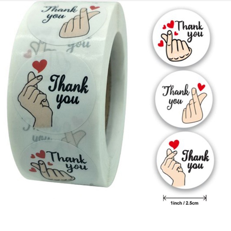 Cuộn 500 Hình Dán &quot;Thank You&quot; Mới