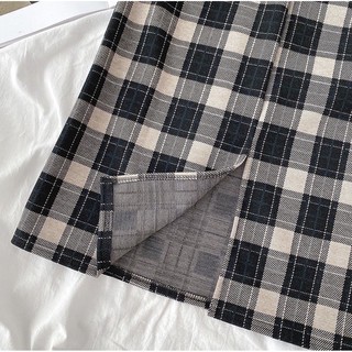Chân Váy Dài Kẻ Chất Dạ - Titto Closet