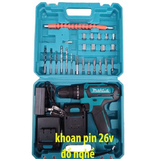 Bộ máy khoan pin maktia 26v -3 chức năng - đầy đủ đồ nghề