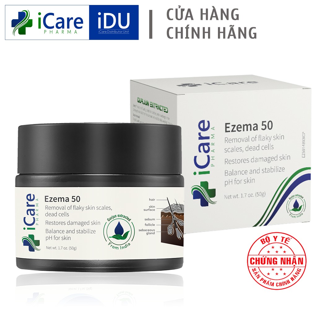 Dược Liệu Trị Nấm Tóc, Nấm Da Đầu Ezema 50 -  Chiết Xuất Gurjun Đột Phá, Không Bị Tái Phát - Hết Nấm Sau 2 Tuần Sử Dụng