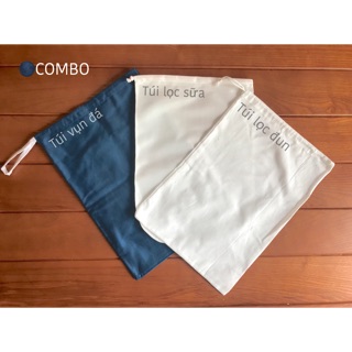 Combo Túi Đá + Túi Đun Nấu + Túi Lọc sữa hạt