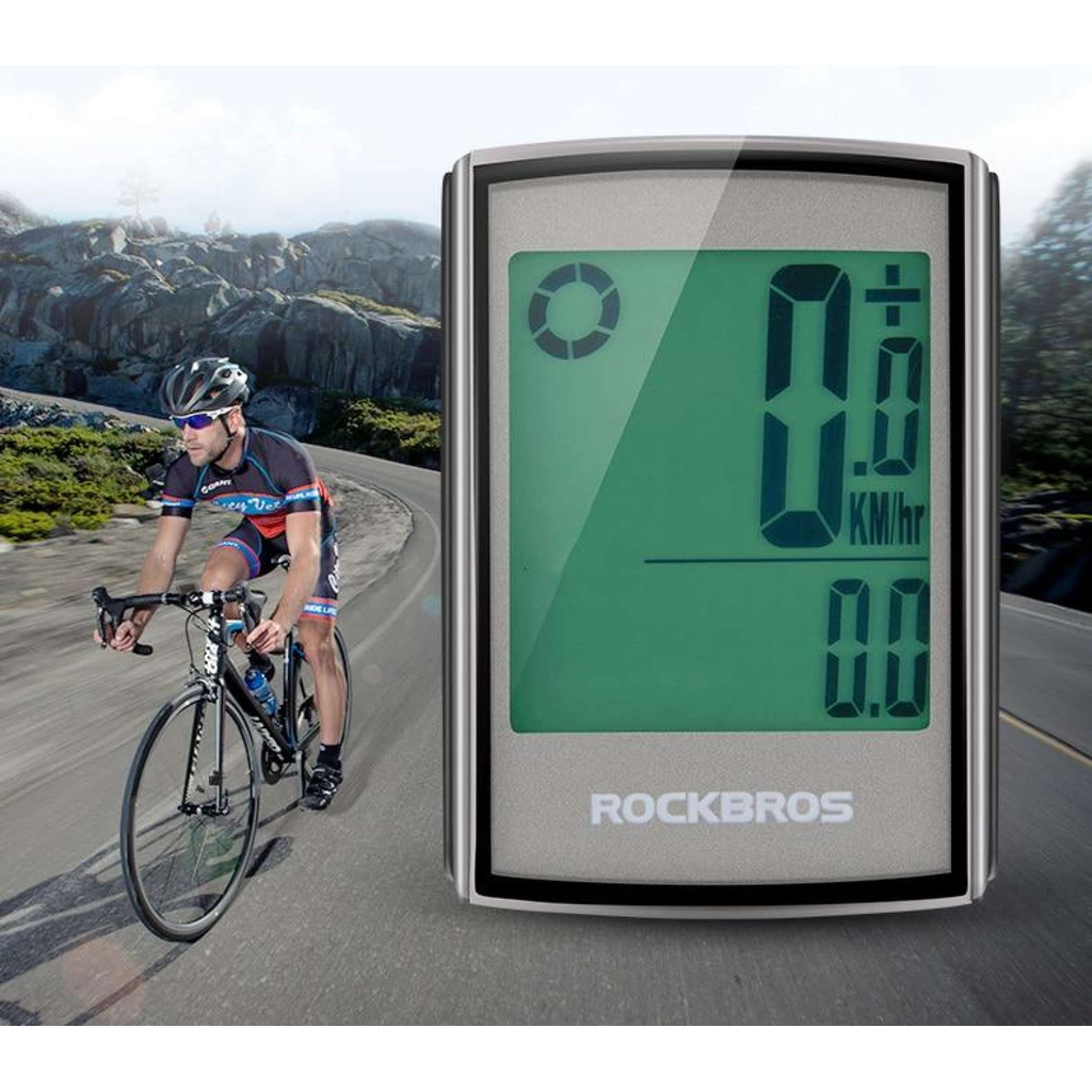 Hồ Bấm Giờ Đèn Nền LCD Máy Tính Chống Nước Cho Xe Đạp, Đồng Hồ Đo Tốc Độ Máy Tính Xe Đạp Không Dây Đồng Hồ Đo Đường-168