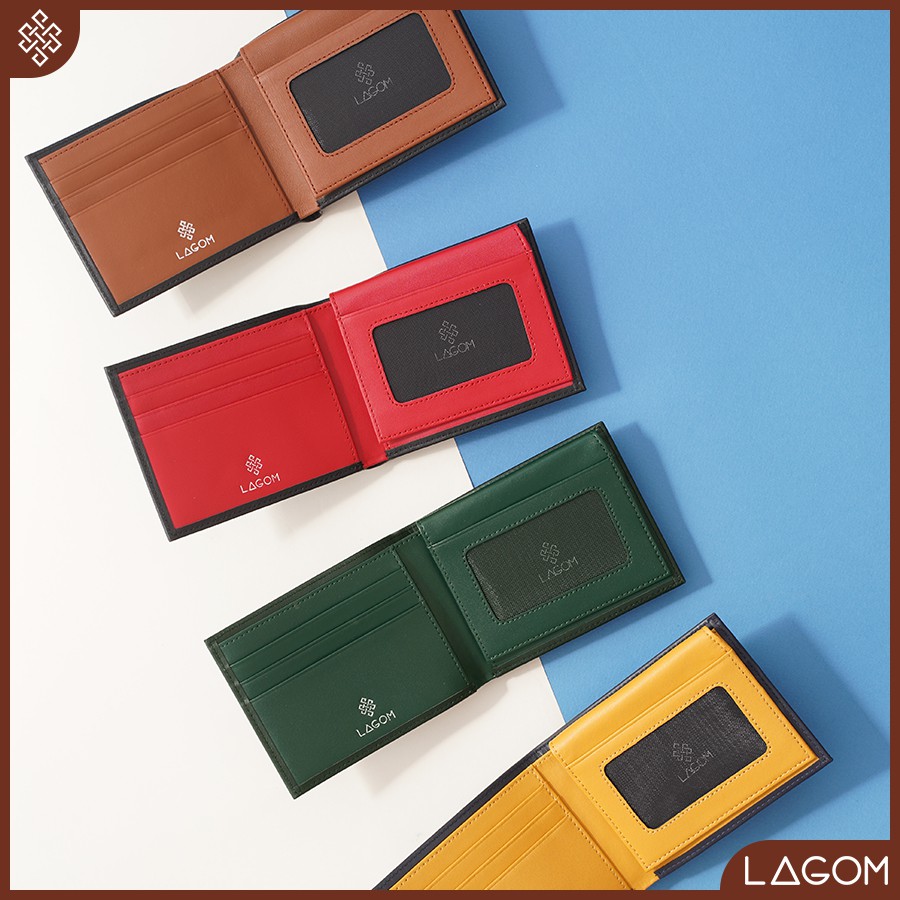 Ví Nam Da Thật LAGOM Compact Wallet phối màu