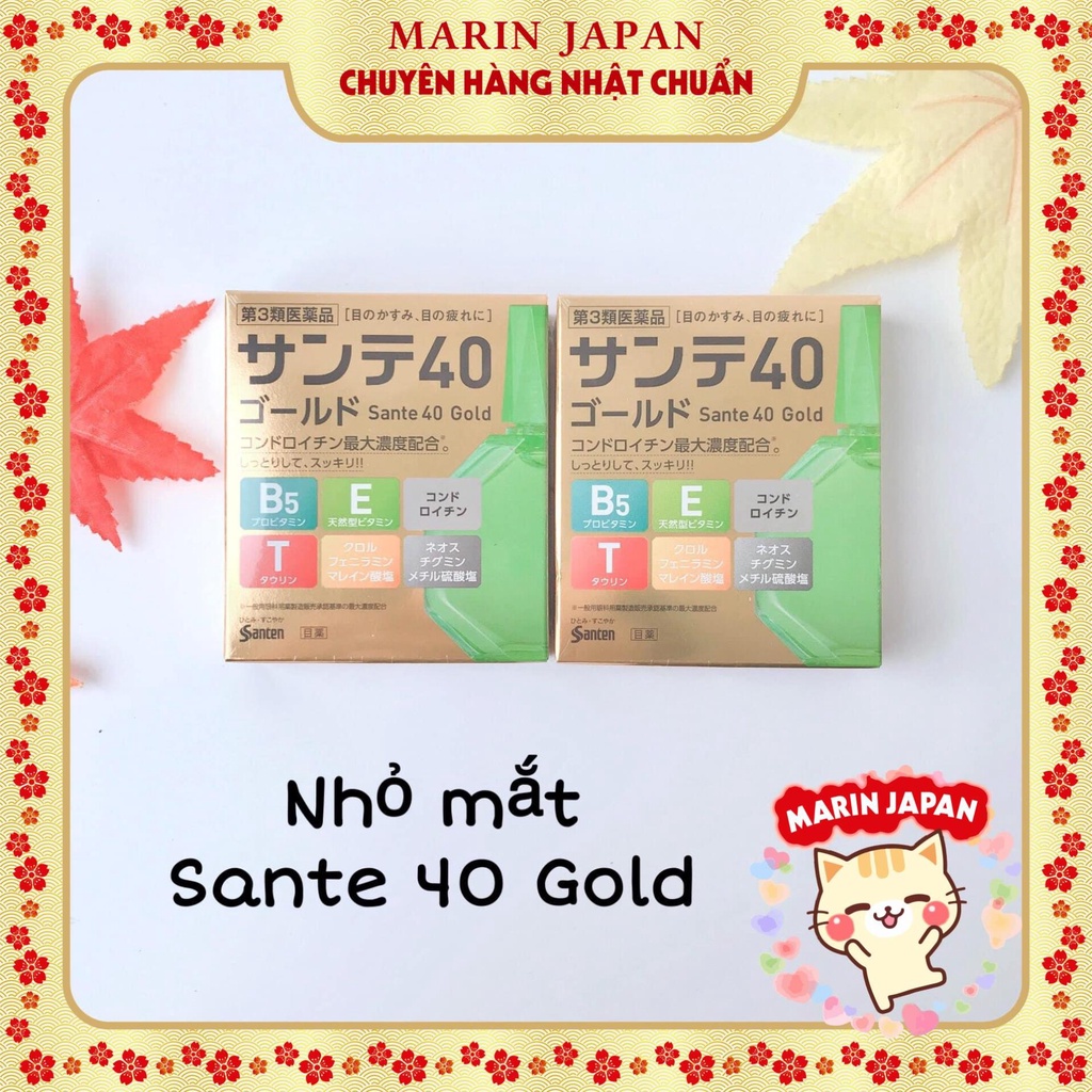 Nước nhỏ mắt Sante 40 Plus , Cool, Gold cao cấp Nhật Bản