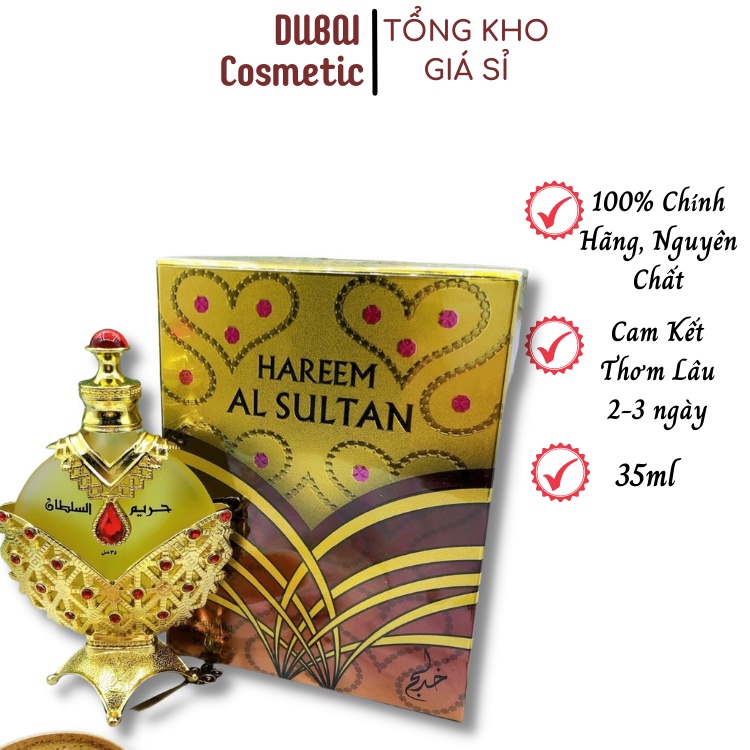 Tinh Dầu Nước Hoa Dubai Công Chúa Vàng Nữ Hoàng Đỏ Nội Địa Hareem Al Sultan Nữ 35ml - Dubai Store