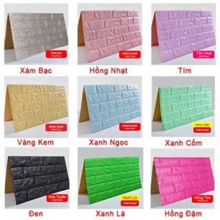 Xốp dán tường giả gạch 3d 5mm - khổ lớn 70x77