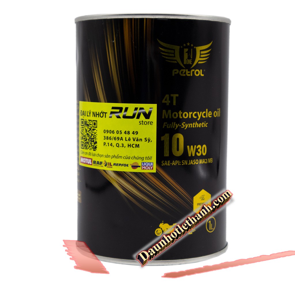 Petrol One Fully Synthetic 10w30 SN MA2/MB 1000ml - Nhớt Lon Tổng Hợp Petrol One 10W30 API SN JASO M