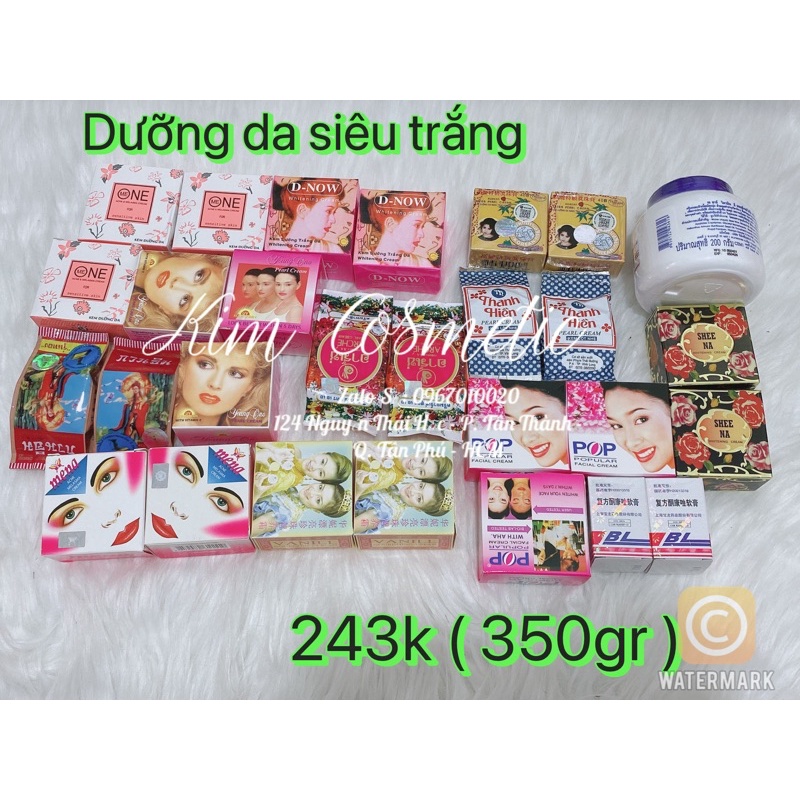 combo kem dưỡng trắng da hiệu quả